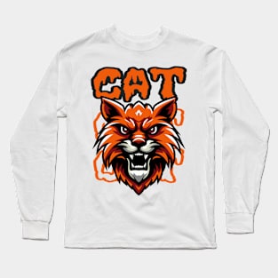 Cat head Long Sleeve T-Shirt